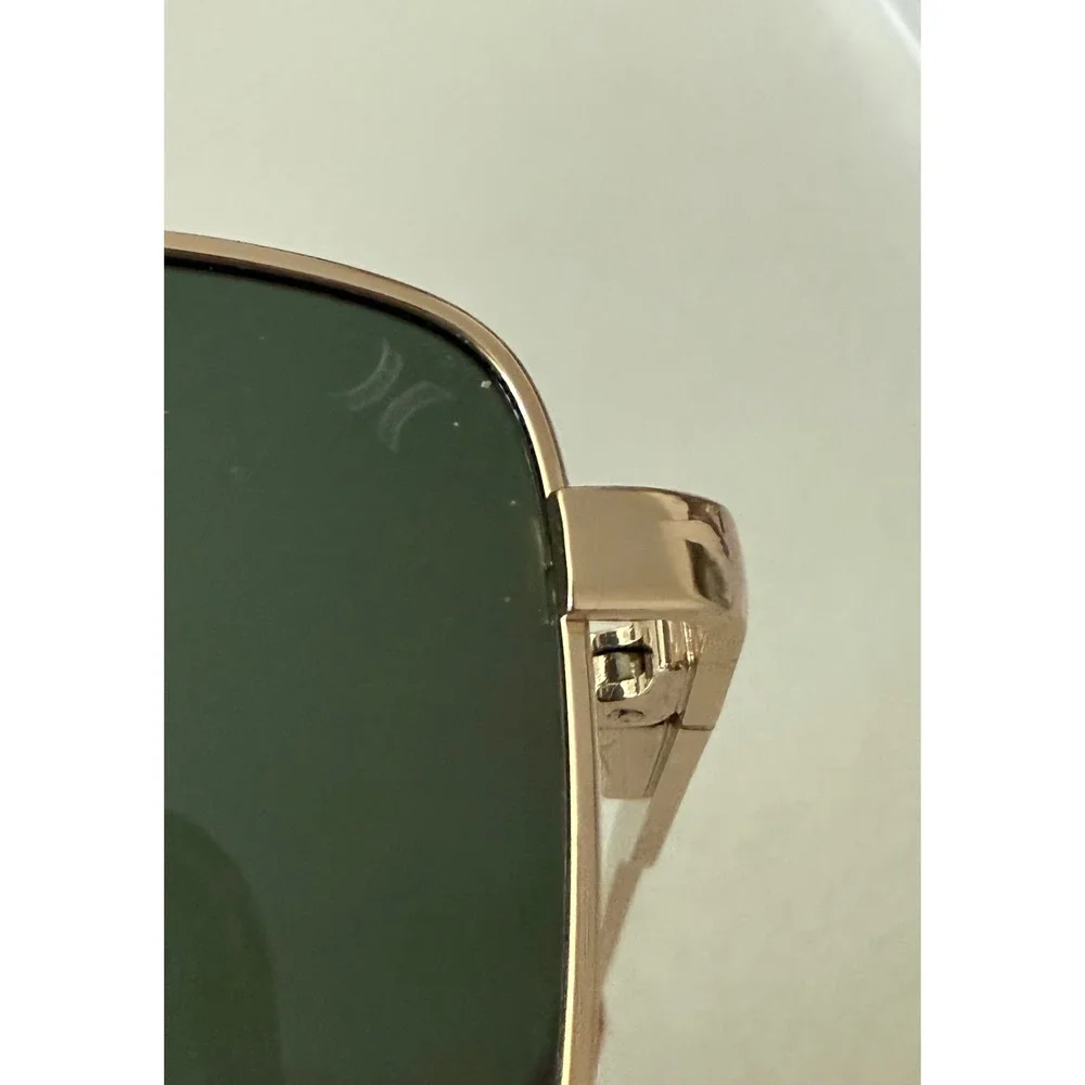Hurley Positano HSL4002RS Gold Square Aviator Sunglasses with Coral Tips